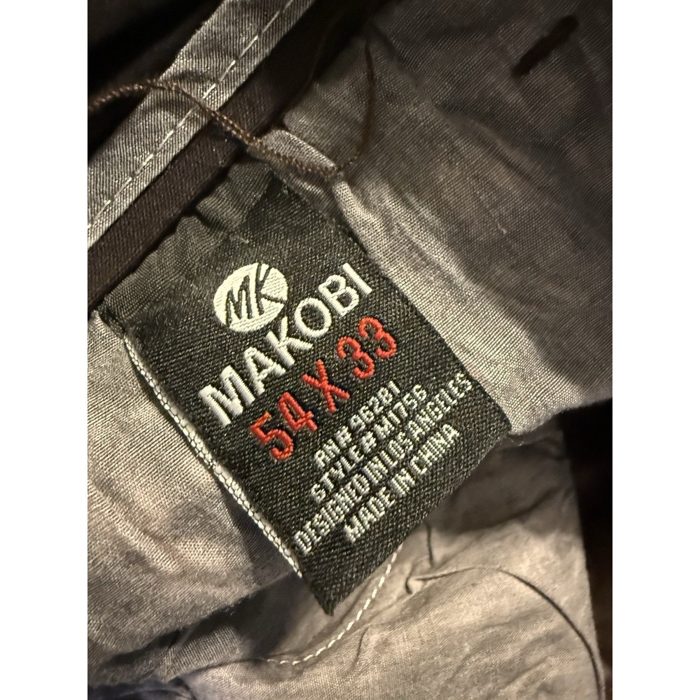 MAKOBI Brown Tie-Dye Mens 54x33 Comfort Fit Waist Jeans Urban Designer NEW - Picture 10 of 14
